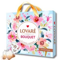   LOVARÉ BOUQUET 30DB FILTER VÁLOGATÁS FEKETE ÉS ZÖLD TEA KEVERÉKE,EPER, MANGÓ, VANILIA, PIROS GYÜMÖLCSÖS 52,5G